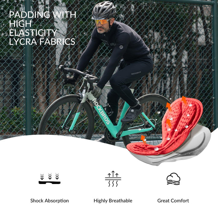 ROCKBROS Windproof Cycling Suit Jacket and Trousers Set with Rear Pockets