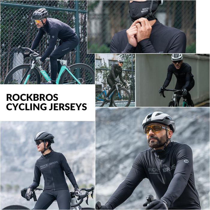 ROCKBROS Windproof Cycling Suit Jacket and Trousers Set with Rear Pockets