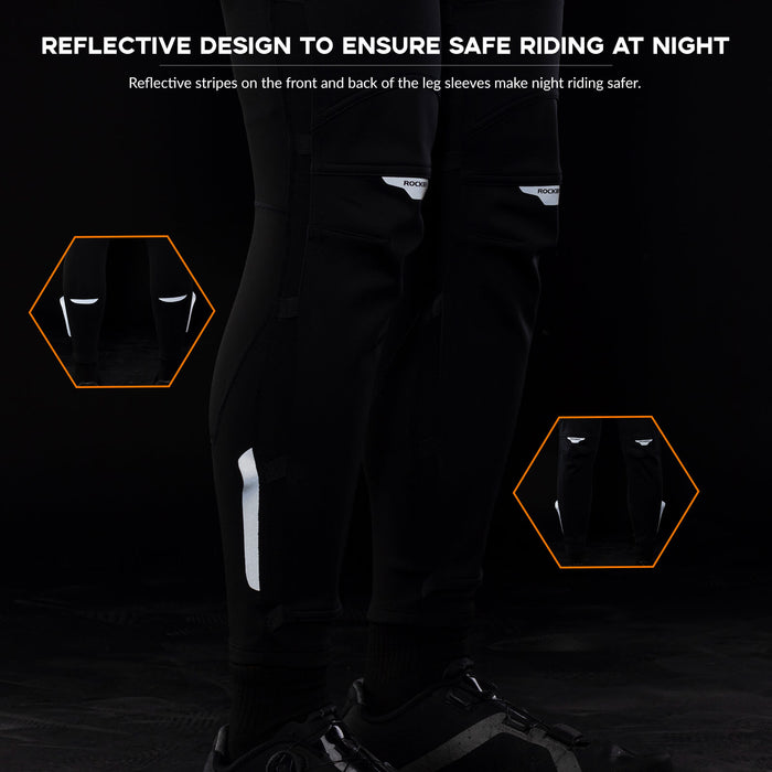 ROCKBROS Windproof Knee Warmers with Anti-Slip Protection for Cycling Leg - ROCKBROS-UK