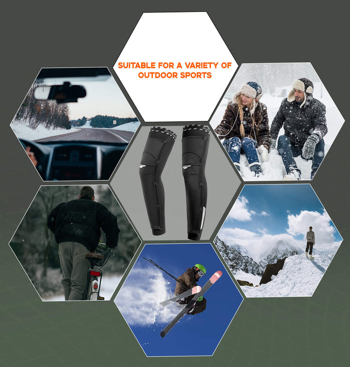 ROCKBROS Windproof Knee Warmers with Anti-Slip Protection for Cycling Leg - ROCKBROS-UK