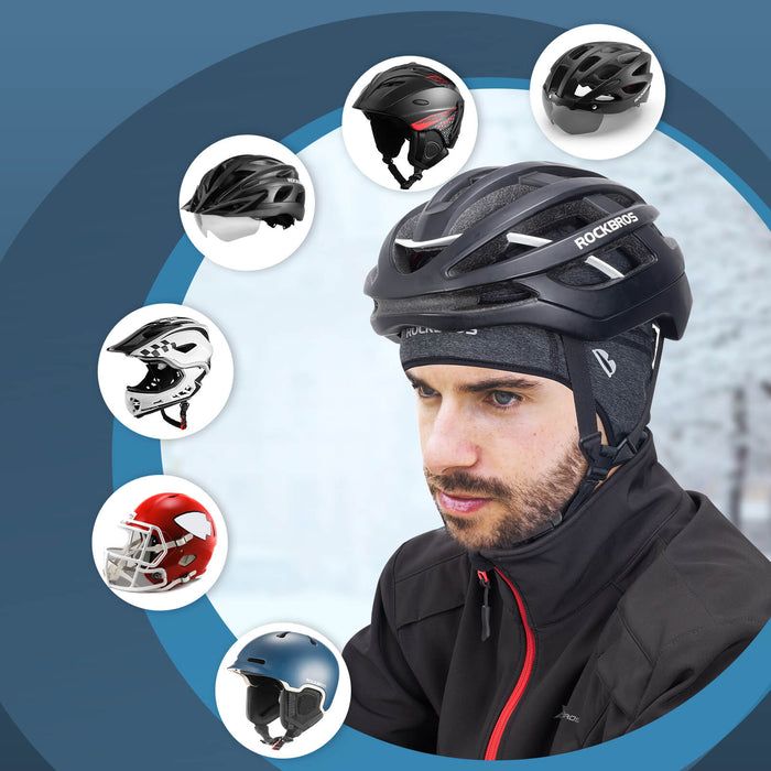 ROCKBROS Windproof Winter Cycling Hat Warm Lightweight Unisex Cap #Color_Gray