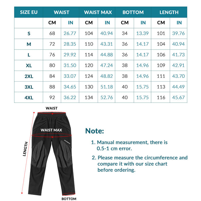 ROCKBROS Windproof Winter Fleece Cycling Trousers