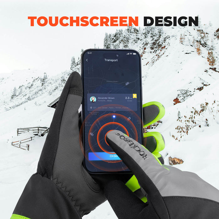 ROCKBROS Winter Cycling Gloves Reflective Thermal