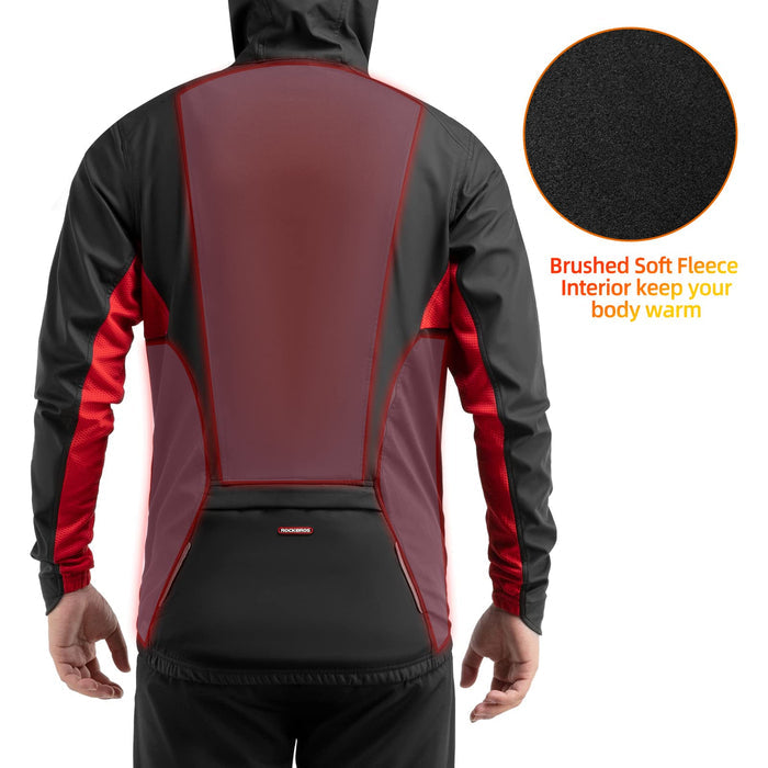 ROCKBROS Winter Cycling Jacket for Men Outdoor Sports Soft Shell Jacket