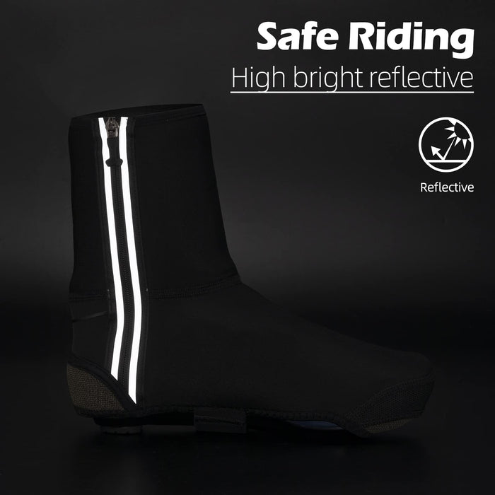 ROCKBROS Winter Reflective Waterproof Windproof Warm Cycling Shoe Cover