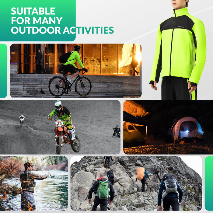 ROCKBROS Winter Thermal Windproof Softshell Cycling Set Bright Green - ROCKBROS-UK