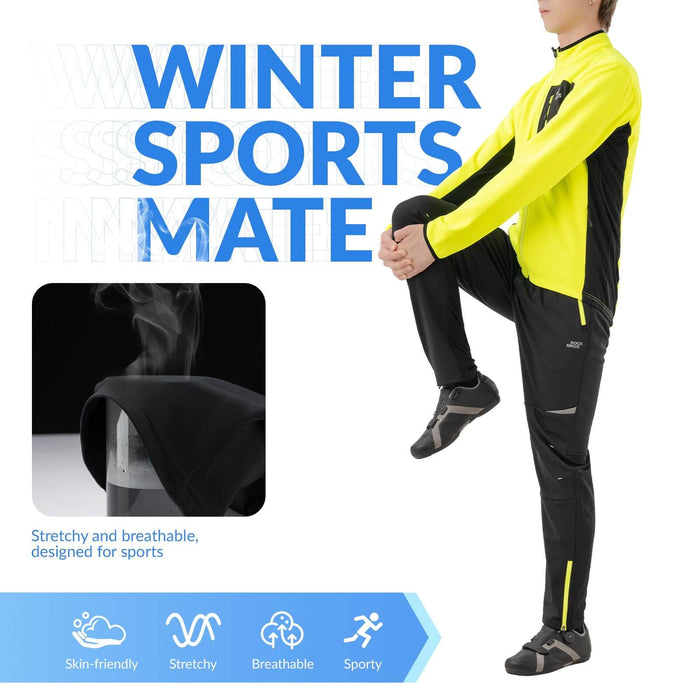 ROCKBROS winter windproof thermal cycling trousers, ideal for cold weather cycling