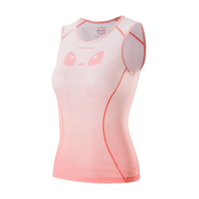 ROCKBROS Women's Summer Cycling Shirt Breathable Quick-Dry Sports Vest #Color_Pink
