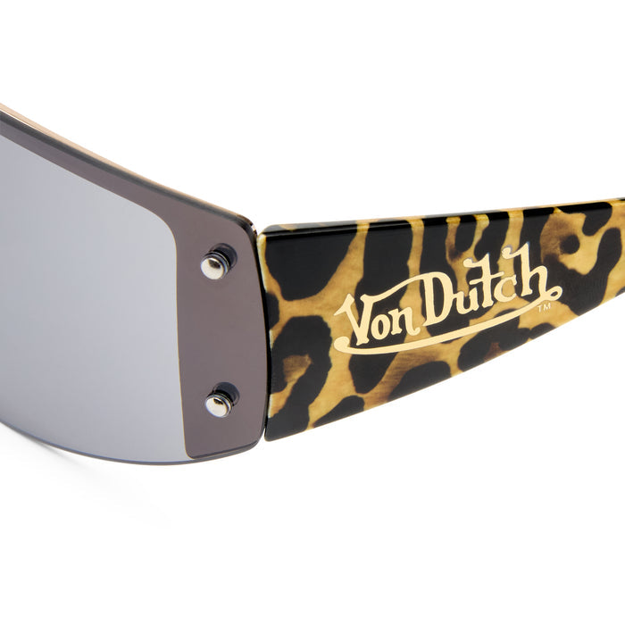 Rumour Gold Leopard Uni-Sex Wrap Sunglasses | Aire