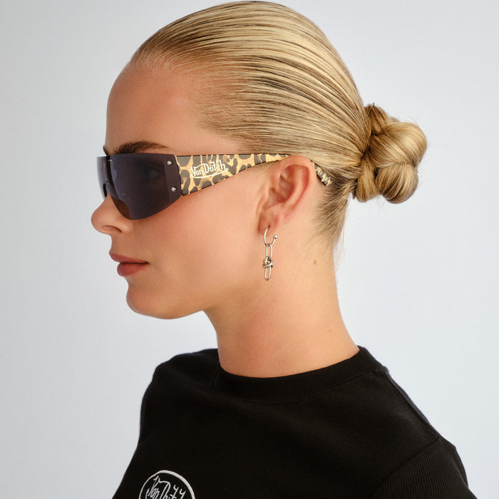 Rumour Gold Leopard Uni-Sex Wrap Sunglasses | Aire
