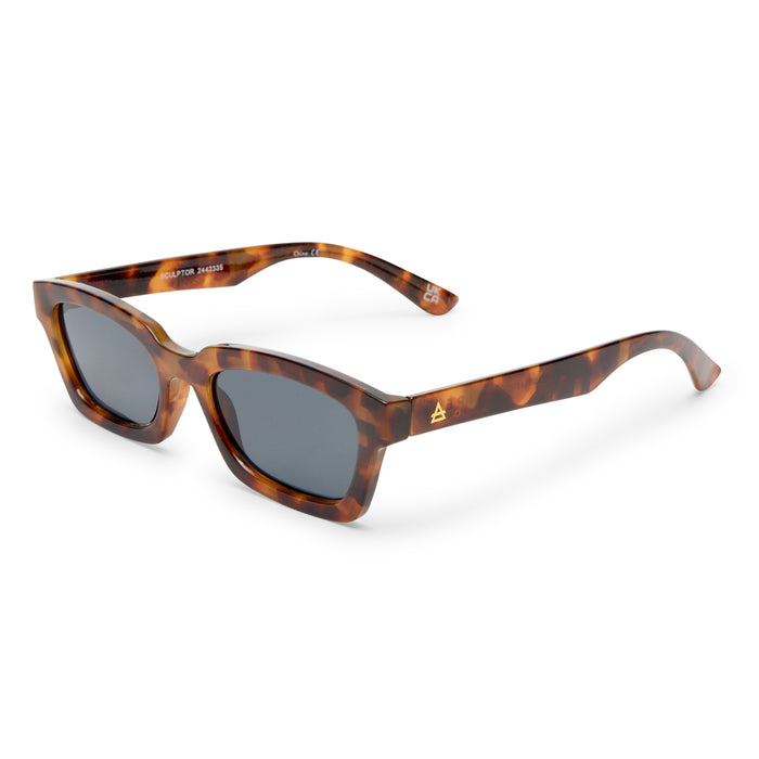 Sculptor Dark Tort Uni-Sex Rectangle Sunglasses | Aire