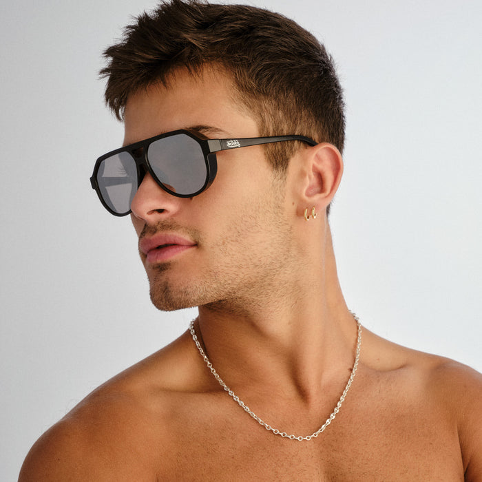 Shameless Black Uni-Sex Aviator Sunglasses | Aire
