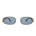 Sirius Gold Black Uni-Sex Rectangle Sunglasses | Aire
