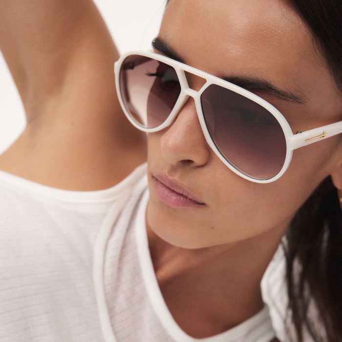 Skyveil Ivory Uni-Sex Aviator Sunglasses | Aire