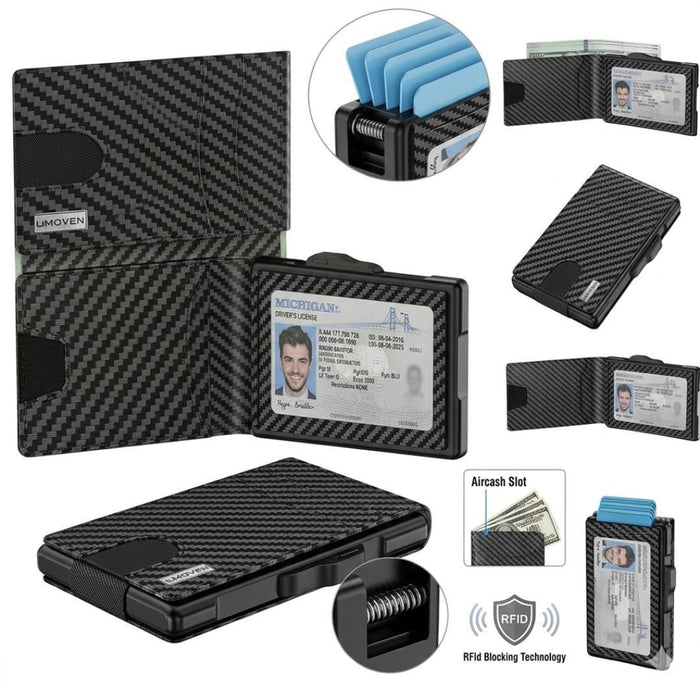 Slim Aluminum Wallet for Men with RFID Blocking