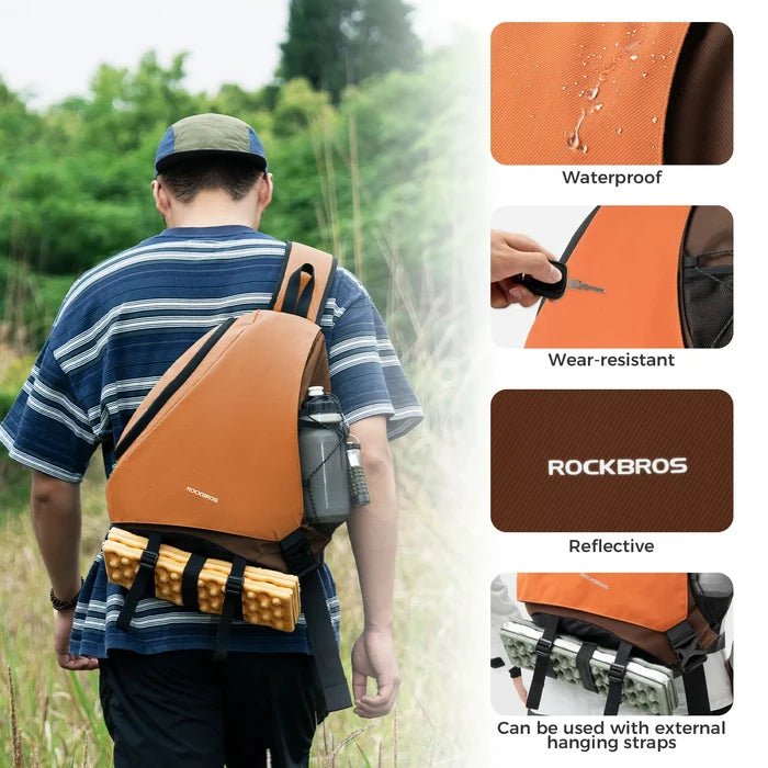 ROCKBROS sling bag lightweight crossbody backpack 11.5l
#Color_Orange