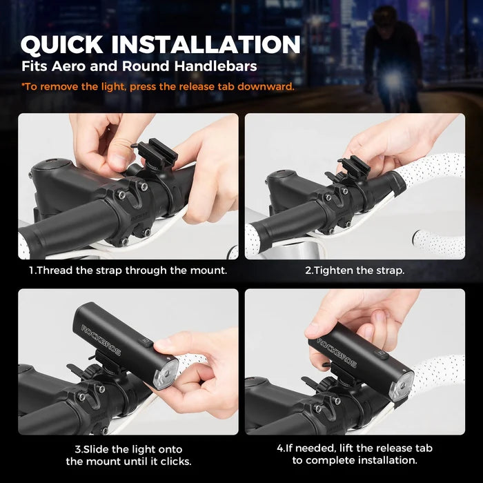 Smart Anti-Glare Bike Front Light 5000mAh JHL1800