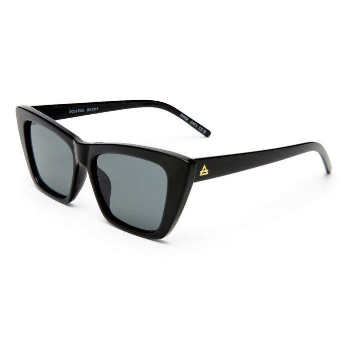 Solstice Black Female Cat-Eye Sunglasses | Aire