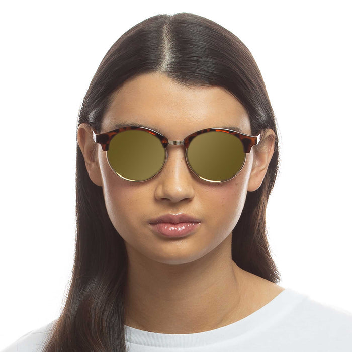 Spherical Dark Tort Female Round Sunglasses | Aire