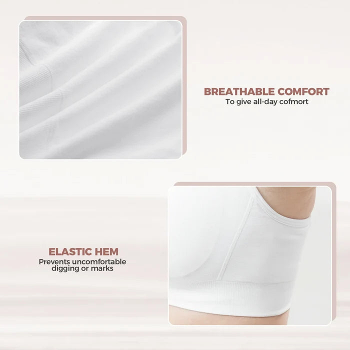 ROCKBROS sports bra for women high impact seamless padding
#Color_White