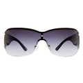 Tabloid Gold Black Uni-Sex Wrap Sunglasses | Aire