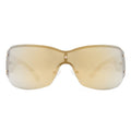 Tabloid Gold White Uni-Sex Wrap Sunglasses | Aire