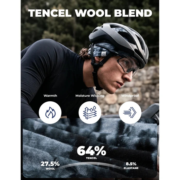 Tencel wool cycling skull cap