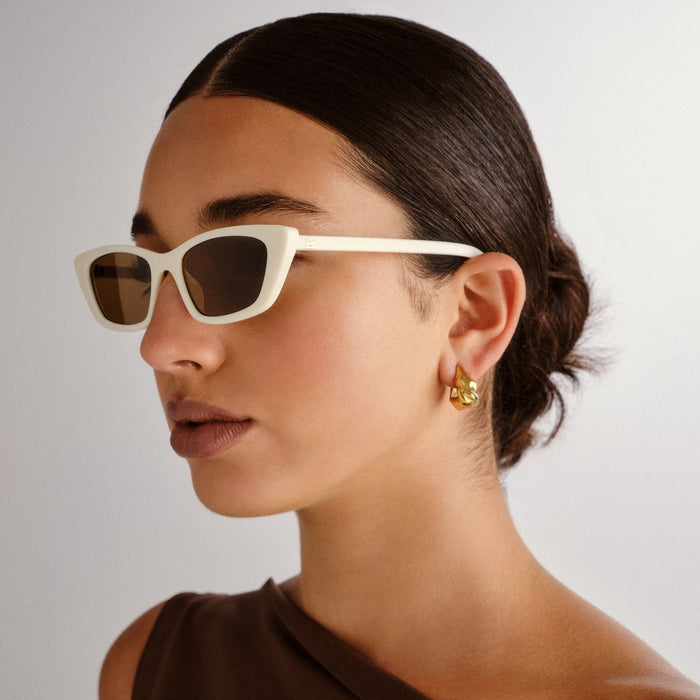 Titania Ivory Female Cat-Eye Sunglasses | Aire