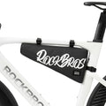 Black 1.9L triangle bicycle frame bag with durable top tube storage for road, MTB and gravel bikes#Color_Black