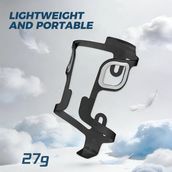Single aluminium bike bottle cage lightweight design#color_Black