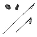 Two black hiking poles with accessories on a white background#COLOR_BLack