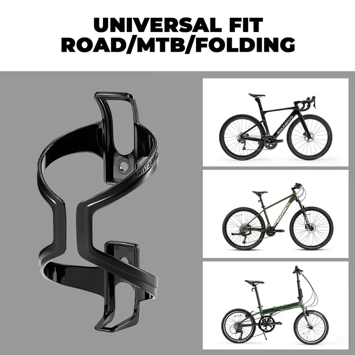 BlackPC lightweight bike bottle cage 2 pack wide opening design#color_black