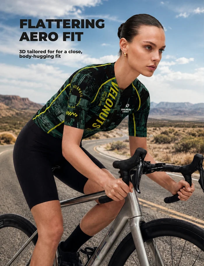 VeloNuts women's cycling jersey short sleeve 3 pockets