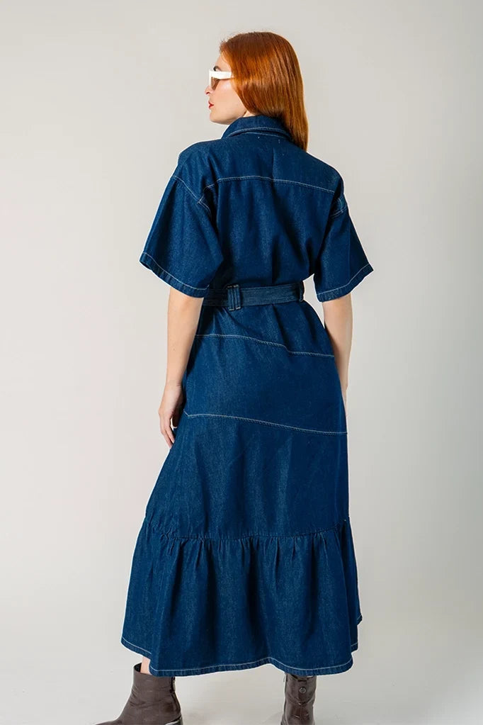 VESTIDO LARGO DENIM G-M 8309.