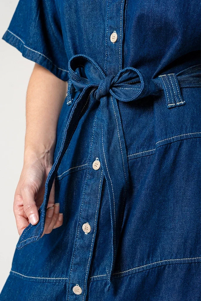 VESTIDO LARGO DENIM G-M 8309.