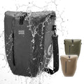 Fully waterproof bike pannier bag 20L in black#Color_black