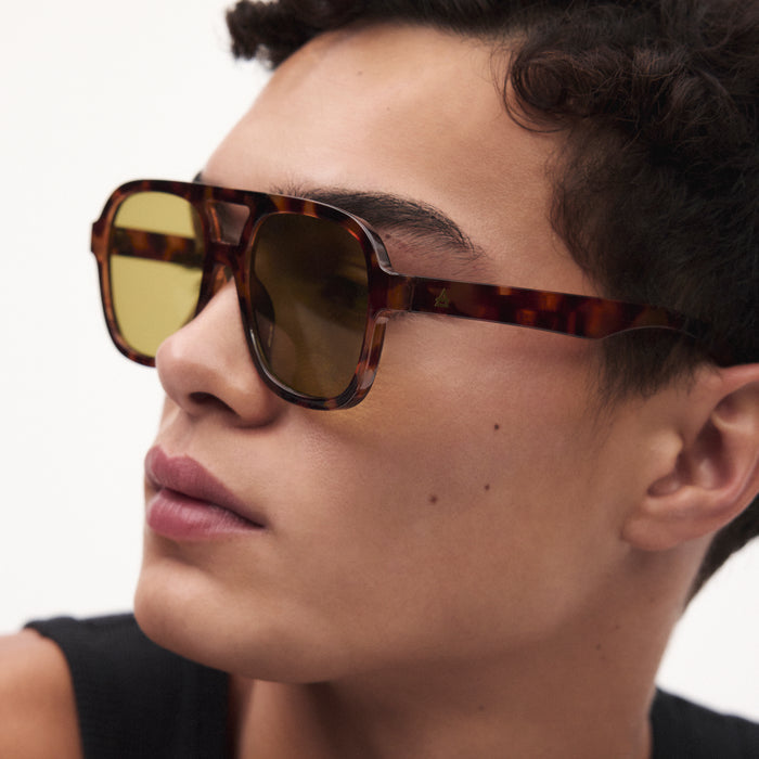 Whirlpool Dark Tort Uni-Sex Aviator Sunglasses | Aire