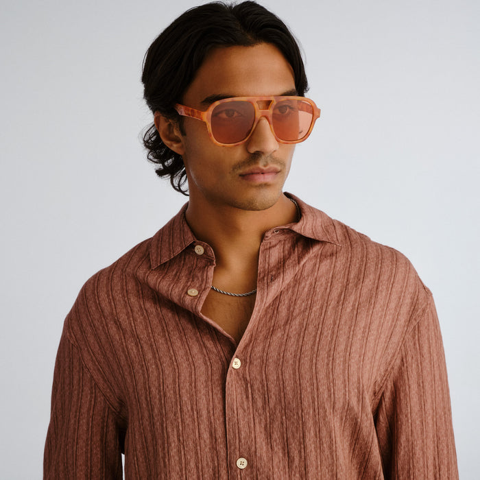 Whirlpool Vintage Tort Uni-Sex Aviator Sunglasses | Aire