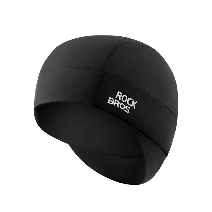windproof thermal skull cap with extended ear cover for warm winter cycling