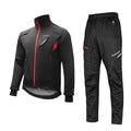 Winter Cycling Clothing Set with Windproof Jacket & Trousers