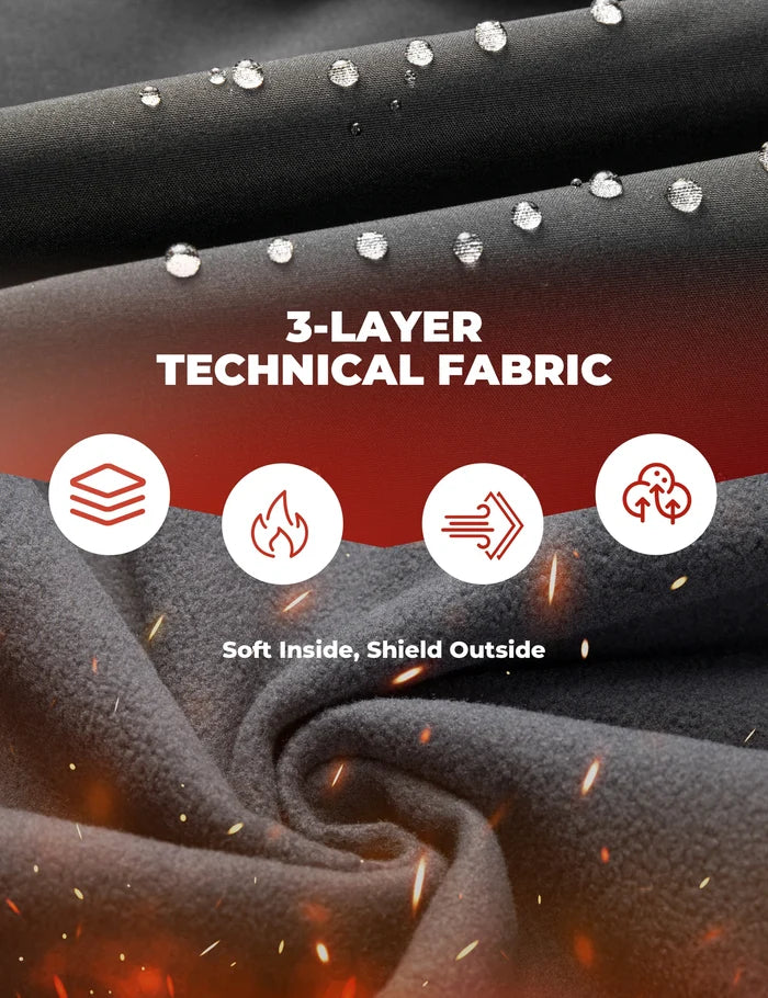 Winter Cycling Clothing Set with Windproof Jacket & Trousers