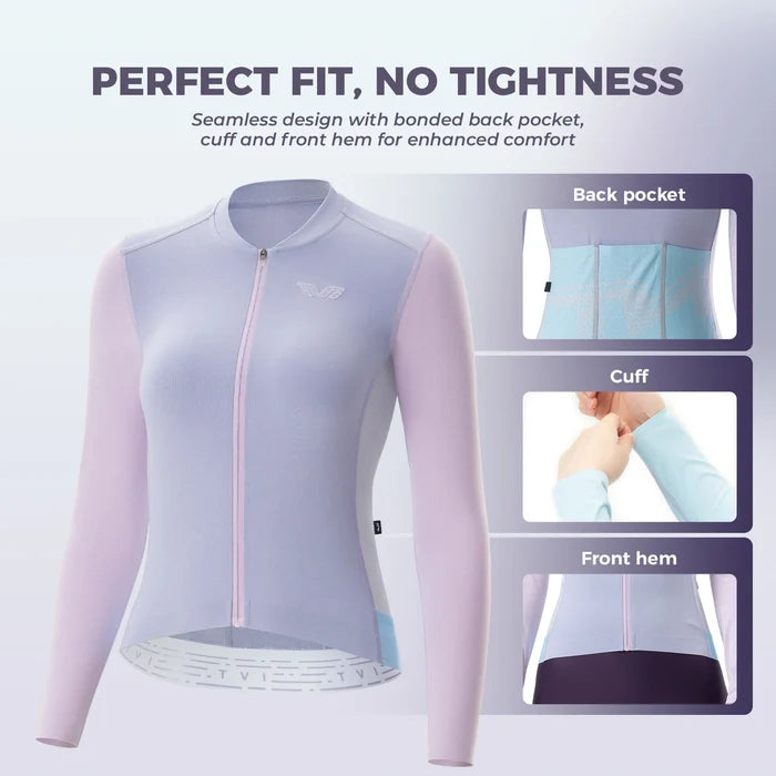 ROCKBROS women cycling jersey breathable moisture long sleeve
